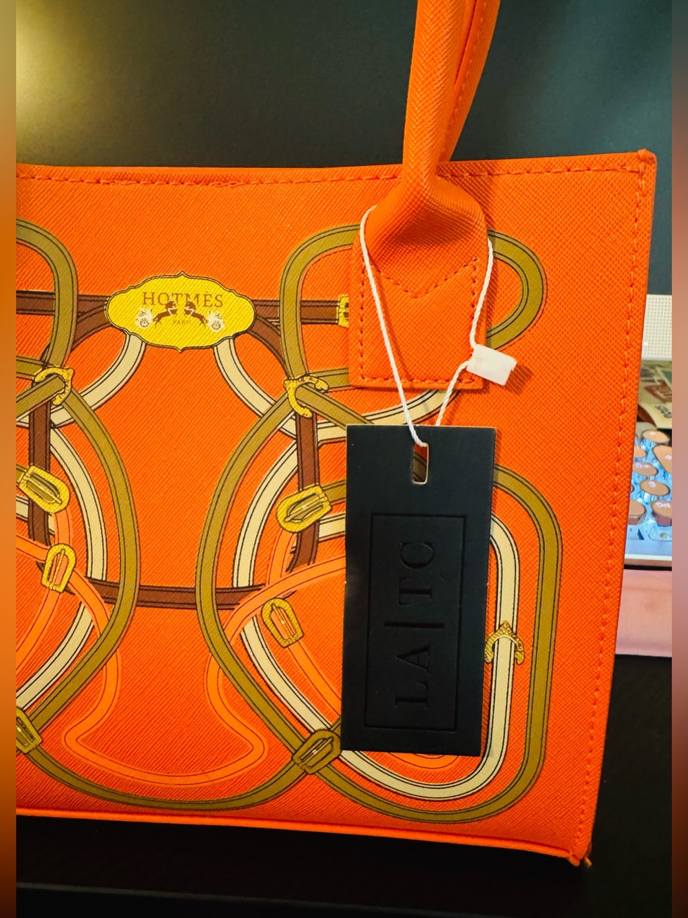 NWT HOTMÈS PARIS Mini Vegan Leather tote - Picture 2 of 7